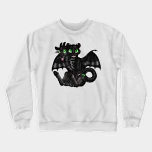 Chimera Cubs: Black Leopard Crewneck Sweatshirt